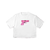 Bxoxo Women's Crop Tops Hip Hop Punk Grunge Streetwear Rock Geometric Pattern Print Casual Harajuku Hot Girl Summer Slim Short Sleeves